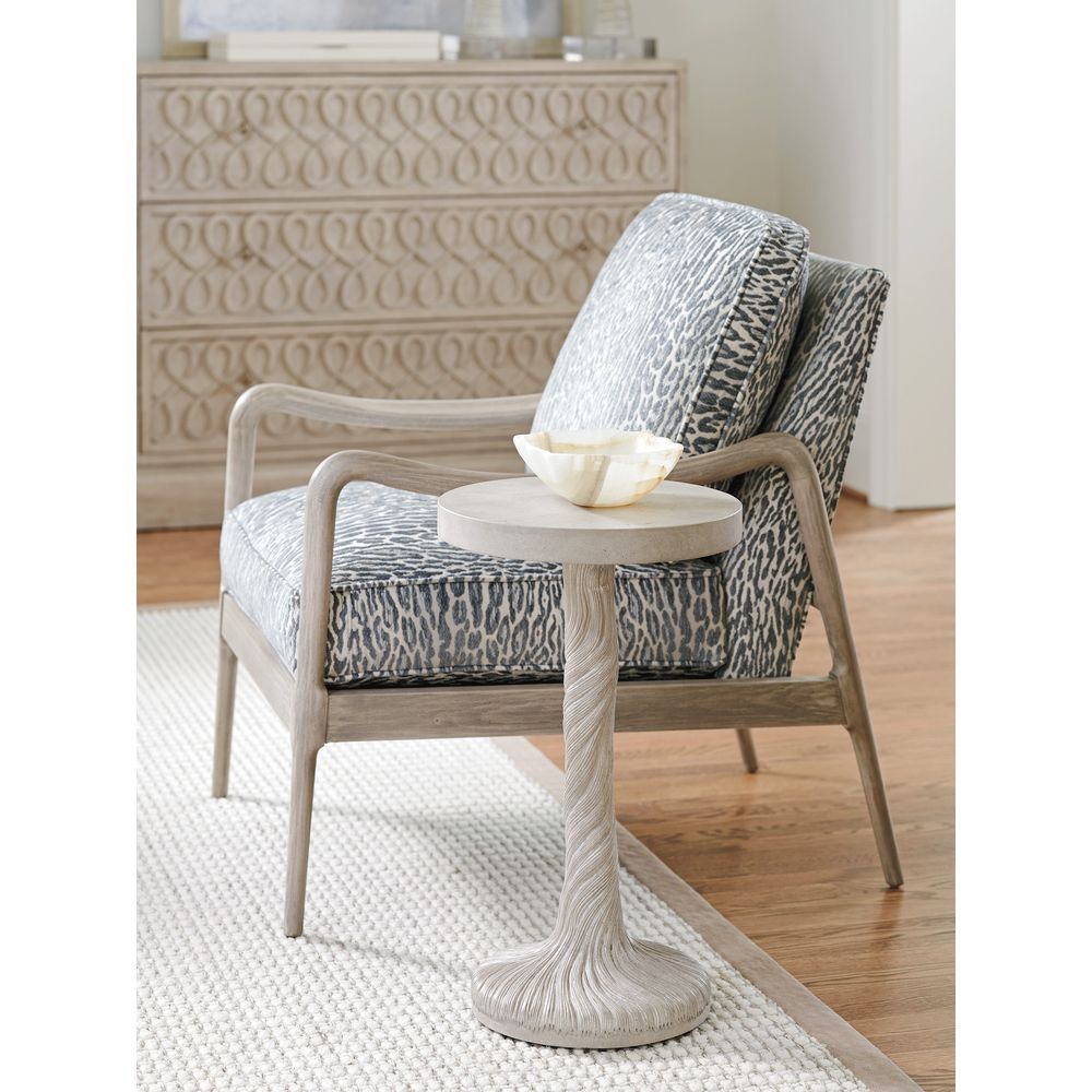 Side Tables Saddle Peak Round Accent Table - Dune