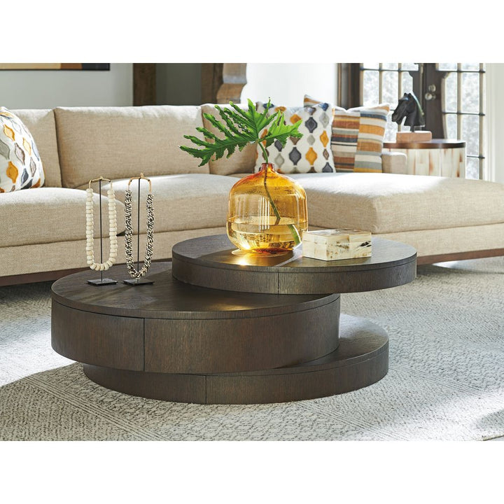 Coffee Tables Mountaineer Round Cocktail Table - Mocha