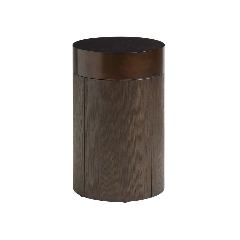 Side Tables Black Diamond Round End Table - Mocha