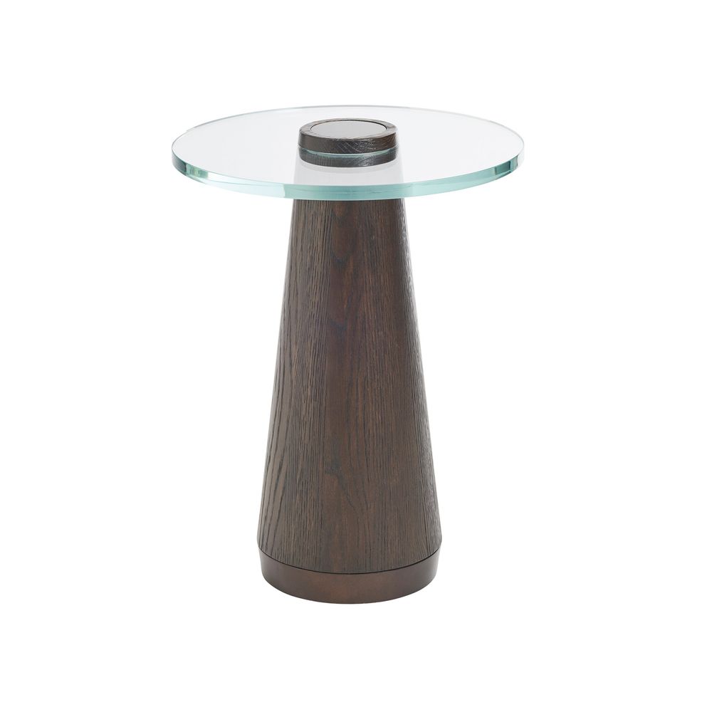 Side Tables Apex Glass Top Accent Table - Mocha