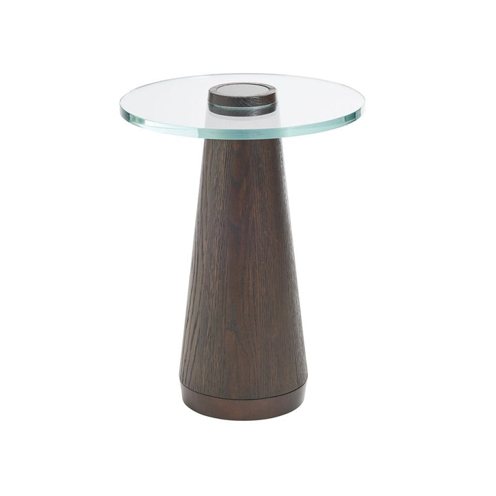 Side Tables Apex Glass Top Accent Table - Mocha