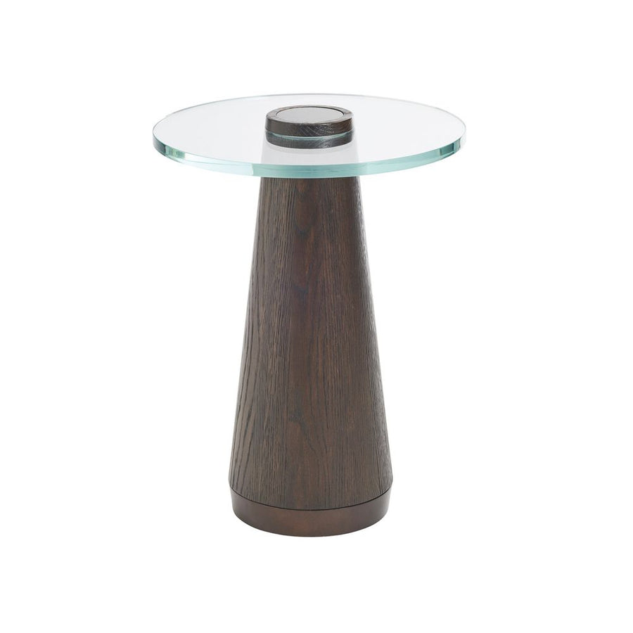 Side Tables Apex Glass Top Accent Table - Mocha