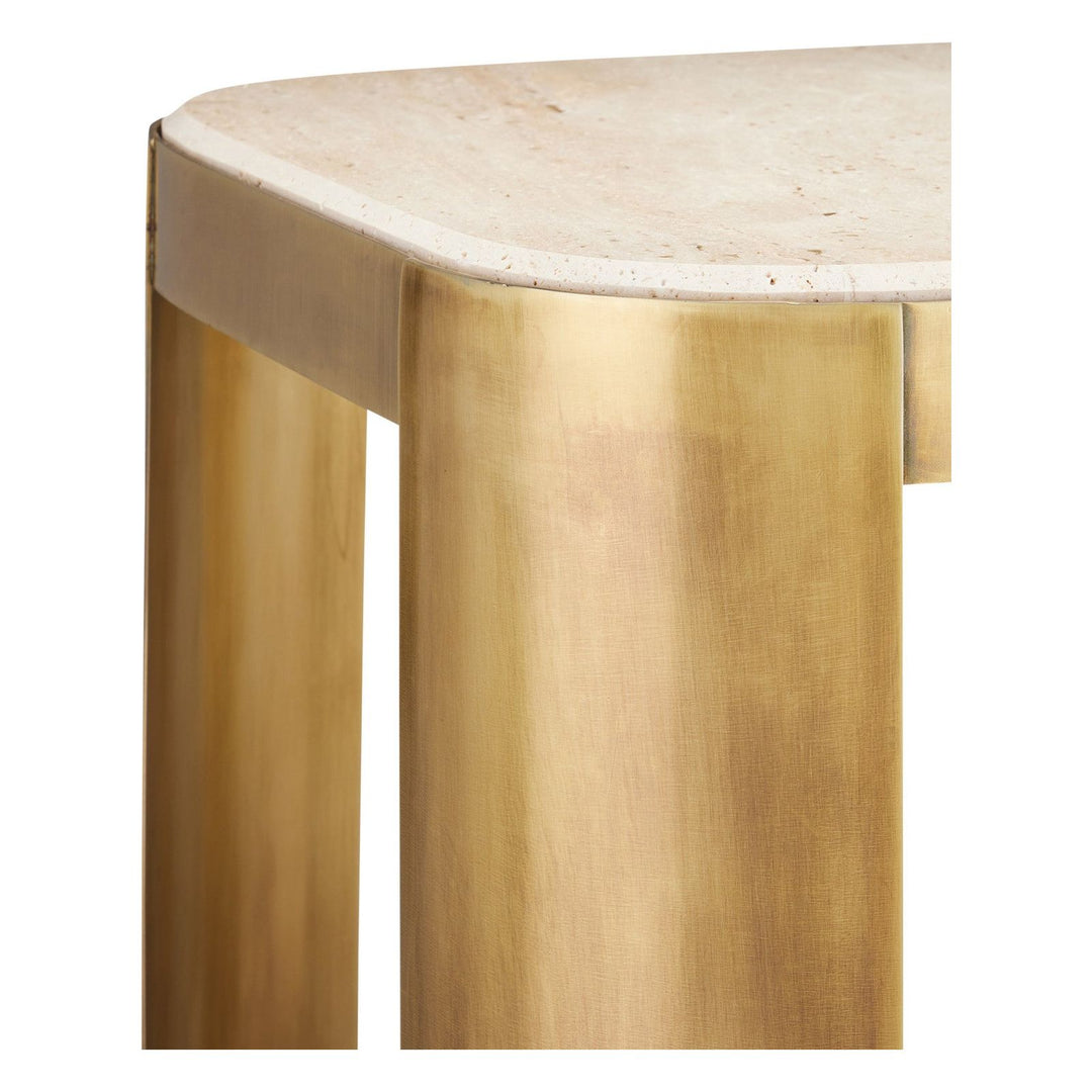 Sev Travertine Accent Table