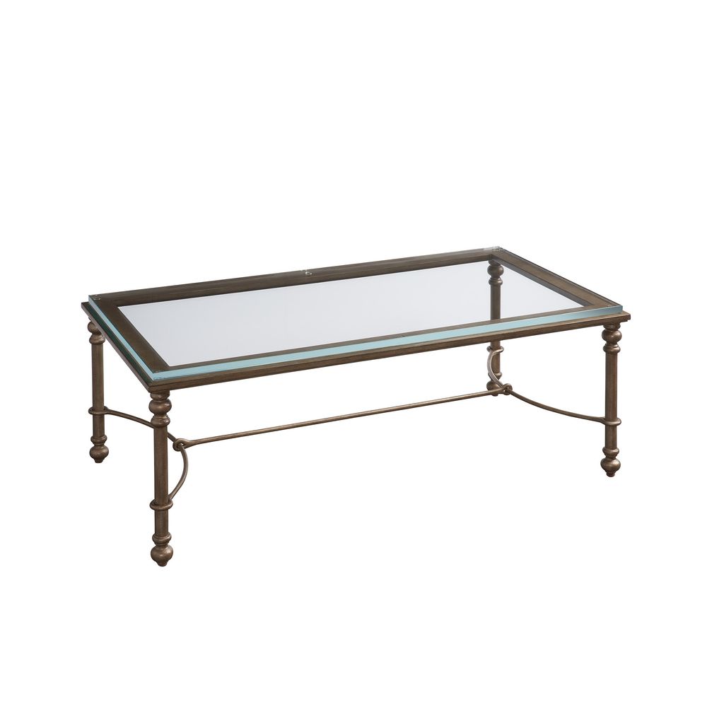 Coffee Tables Bluff Metal And Glass Cocktail Table - Table Rock