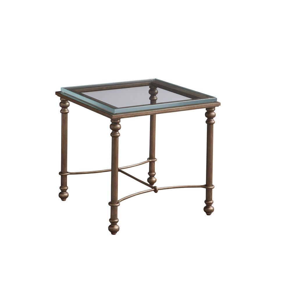 Side Tables Bluff Metal And Glass End Table - Table Rock