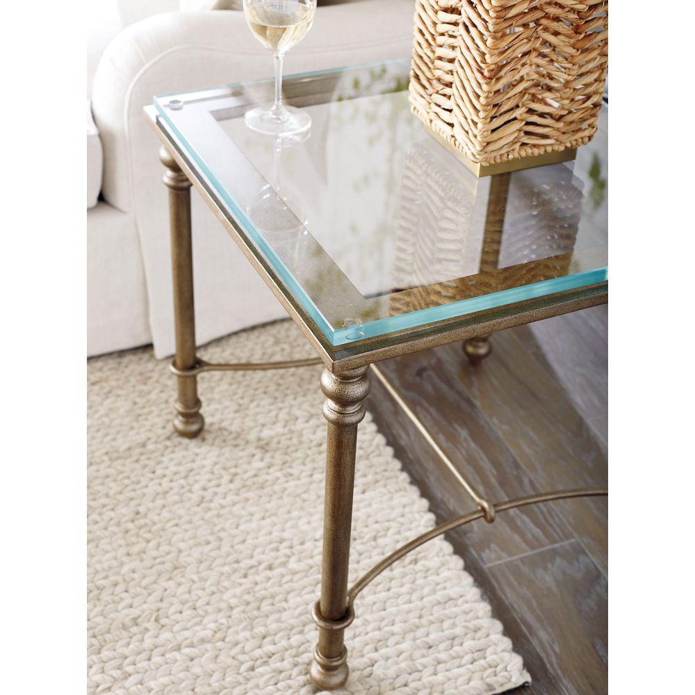 Side Tables Bluff Metal And Glass End Table - Table Rock