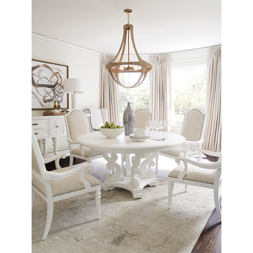 Dining Tables Modena Round Dining Table - Polo Mallet White