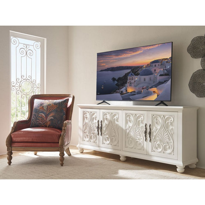 TV Stands & Media Consoles Catalonia Media Console - Polo Mallet White