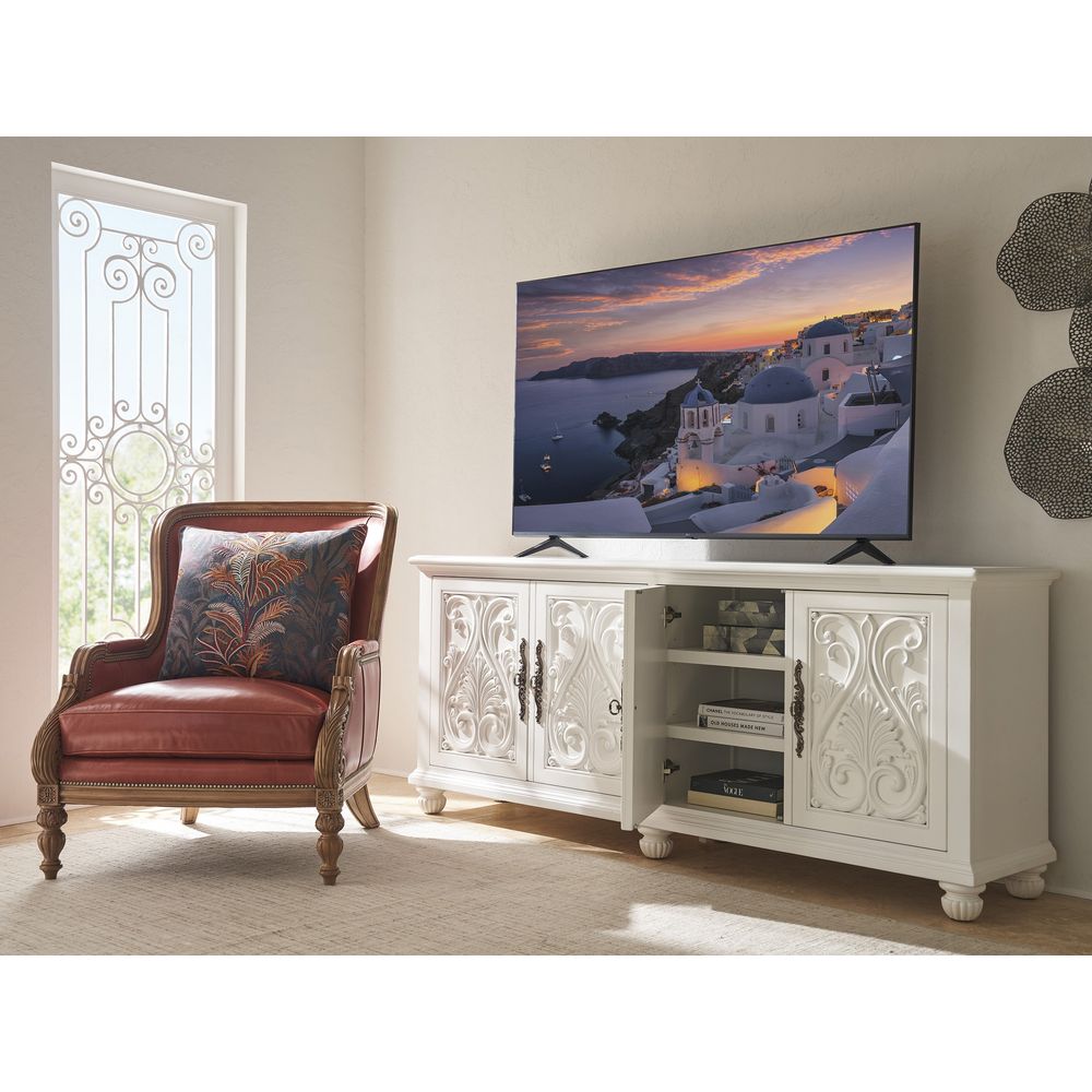 TV Stands & Media Consoles Catalonia Media Console - Polo Mallet White