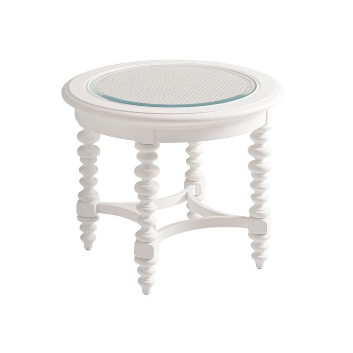 Side Tables Cyprus Round End Table - Polo Mallet White