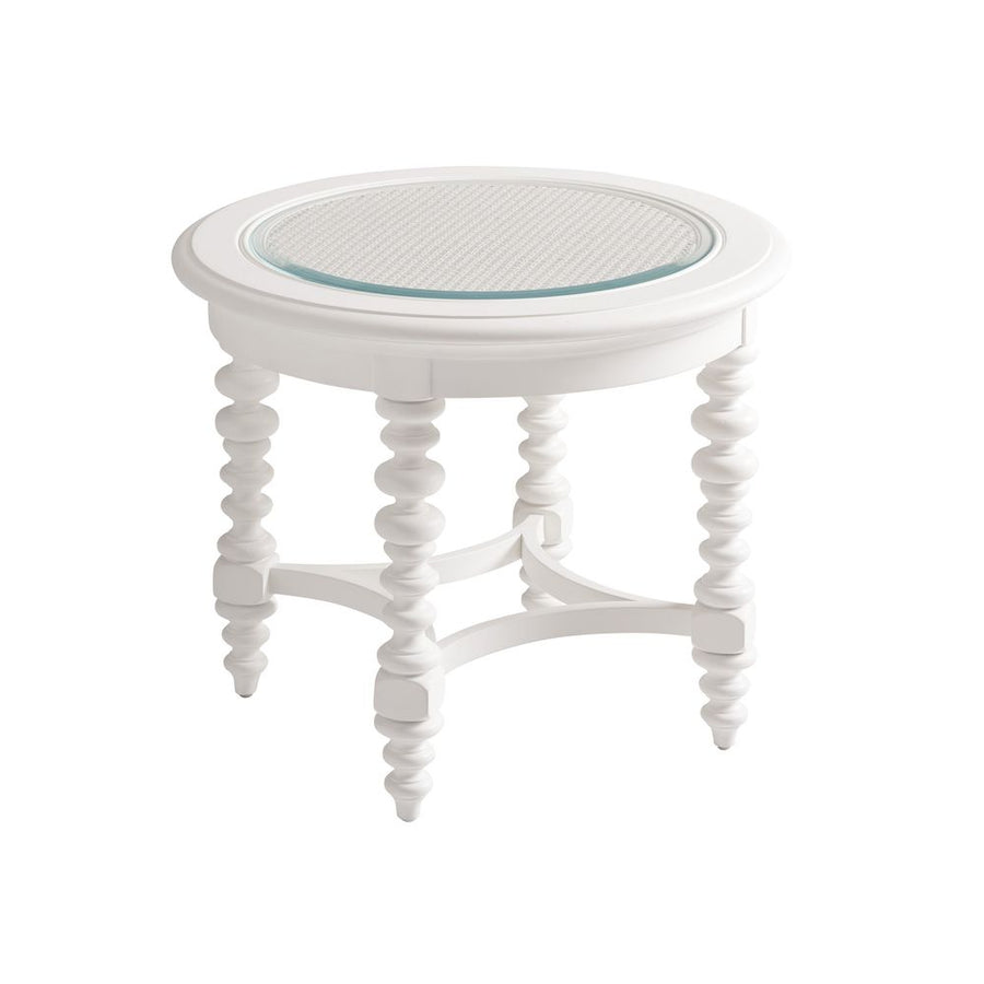Side Tables Cyprus Round End Table - Polo Mallet White