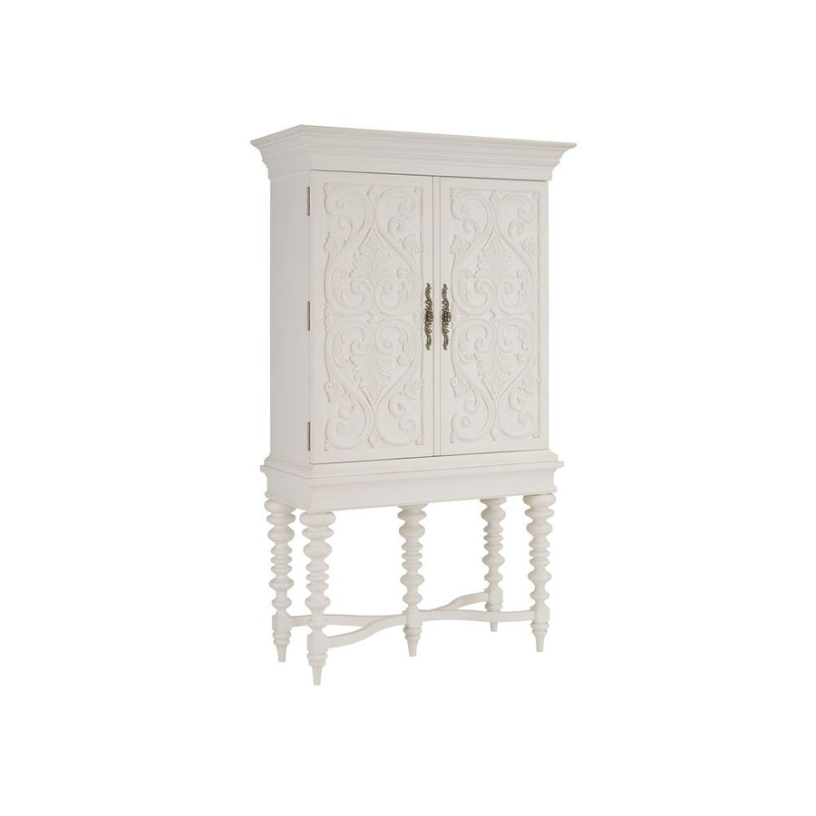 Bar Storage: Cabinets Arezzo Bar Cabinet - Polo Mallet White