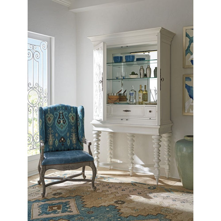 Bar Storage: Cabinets Arezzo Bar Cabinet - Polo Mallet White