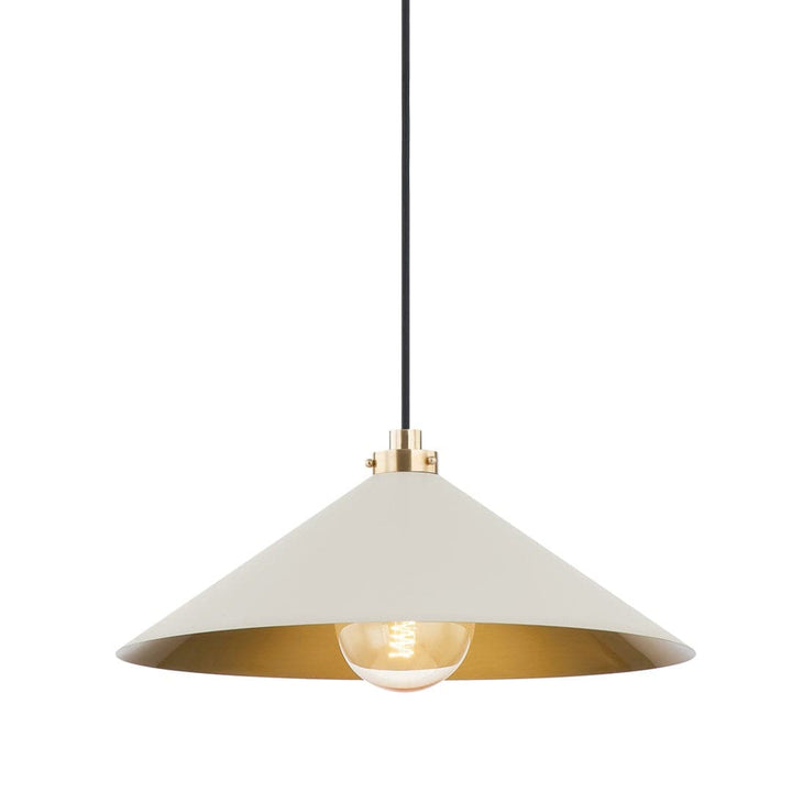 Clivedon Pendant-Hudson Valley-HVL-MDS1402-AGB/OW-PendantsLarge-Off-White-5-France and Son