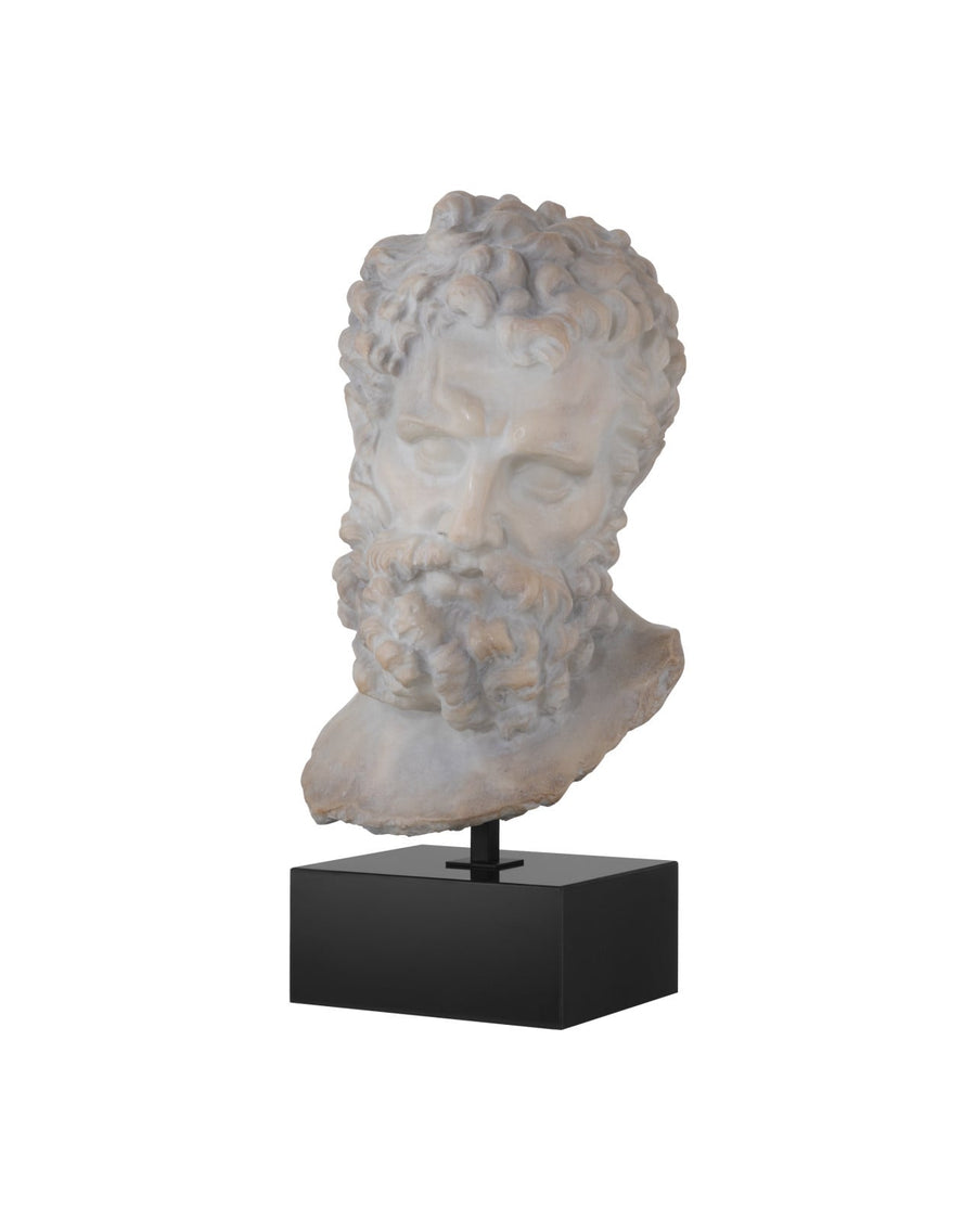 Decorative Objects Hercules Head on Metal Stand