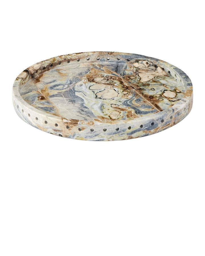 Serveware: Trays Freya Floral Jade Marble Tray