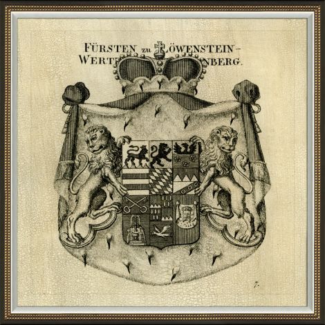 Large Crackled Crest 2-Wendover-WEND-9402-Wall Art-1-France and Son