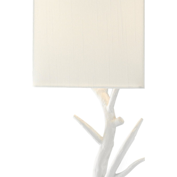 Baneberry White Wall Sconce, White Shade, Right