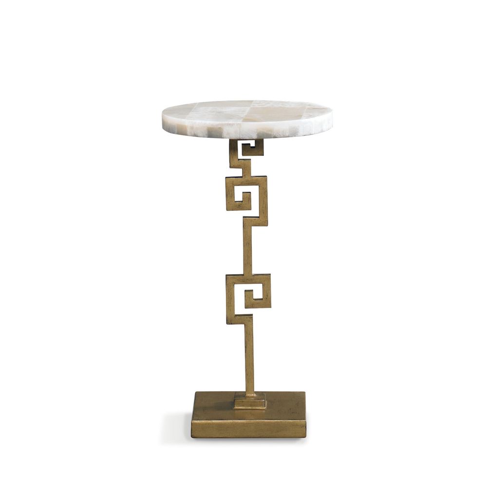 Side Tables Round Onyx Pedestal Accent Table