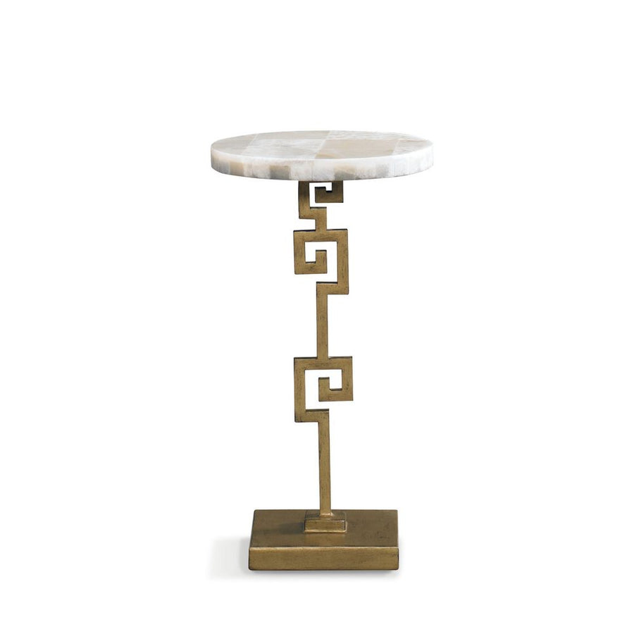 Side Tables Round Onyx Pedestal Accent Table