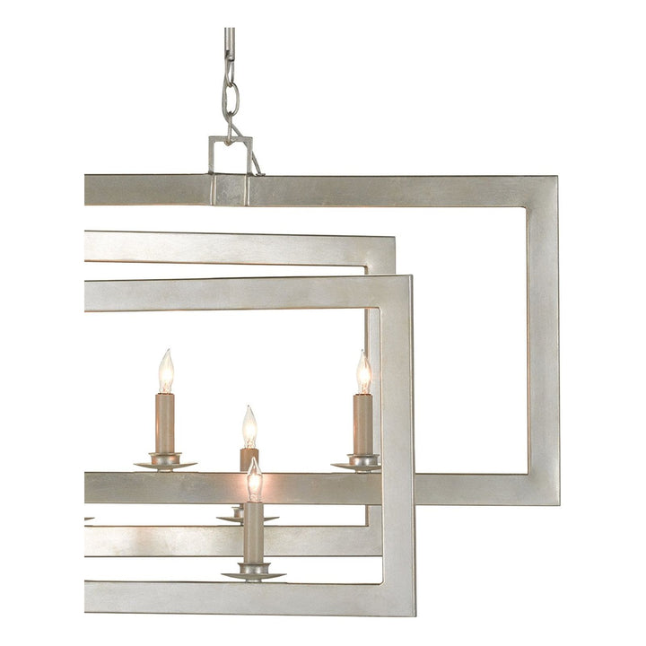 Middleton Silver Rectangular Chandelier