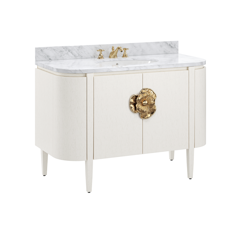 Vanities Briallen 48" White Vanity with Oval Undermount Sink