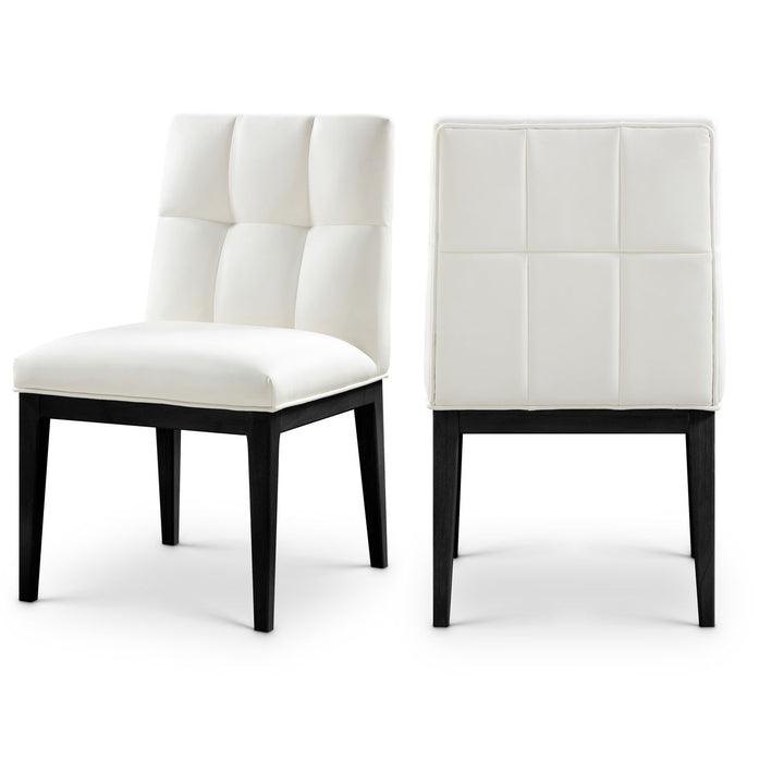 Adrian Cream Vegan Leather Upholstered Dining Side Chair