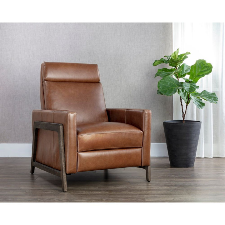 Lounge Chairs: Recliners Brandon Recliner - Shalimar Tobacco Leather