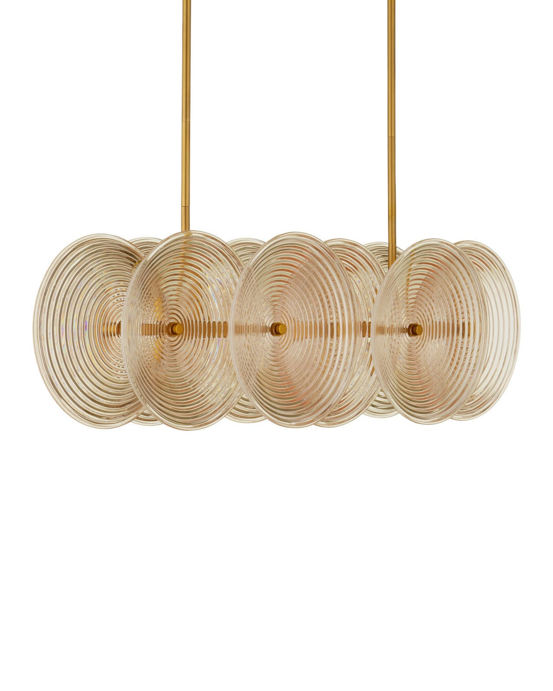 Chandeliers Whirlwind Rectangular Gold Chandelier