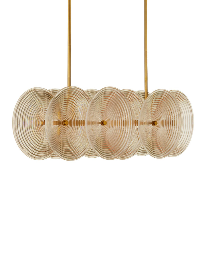 Chandeliers Whirlwind Rectangular Gold Chandelier