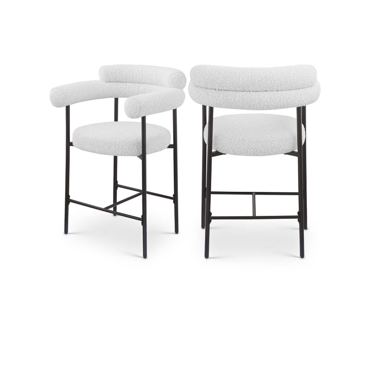 Blake Cream Boucle Fabric Upholstered Counter Stool