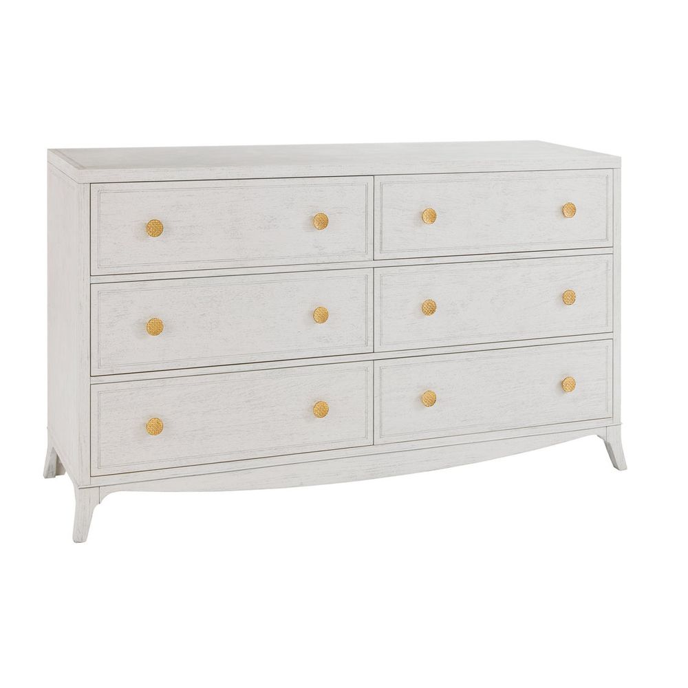 Dressers & Chests Hampton 6 Drawer Dresser - White