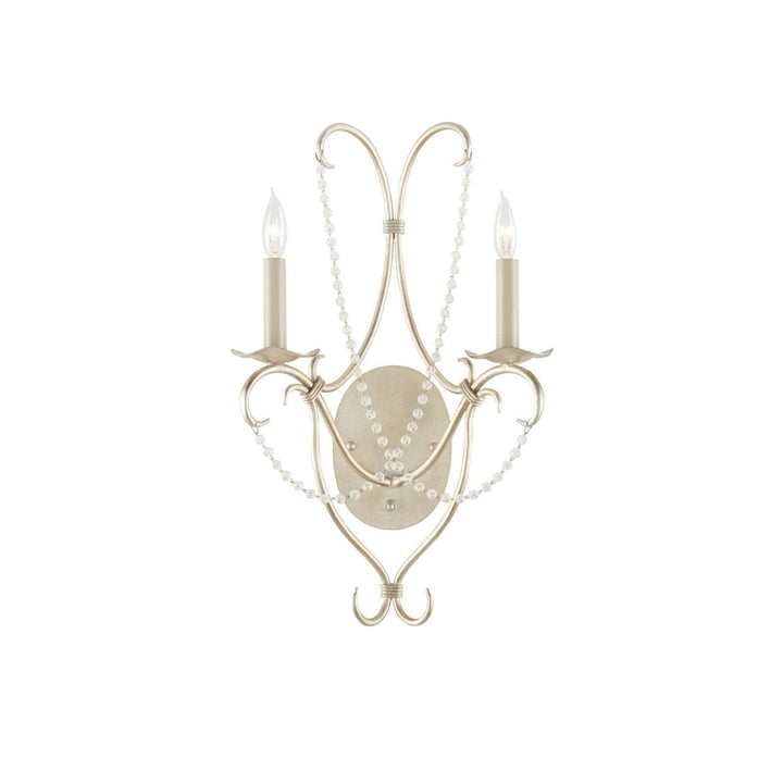 Crystal Lights Silver Wall Sconce