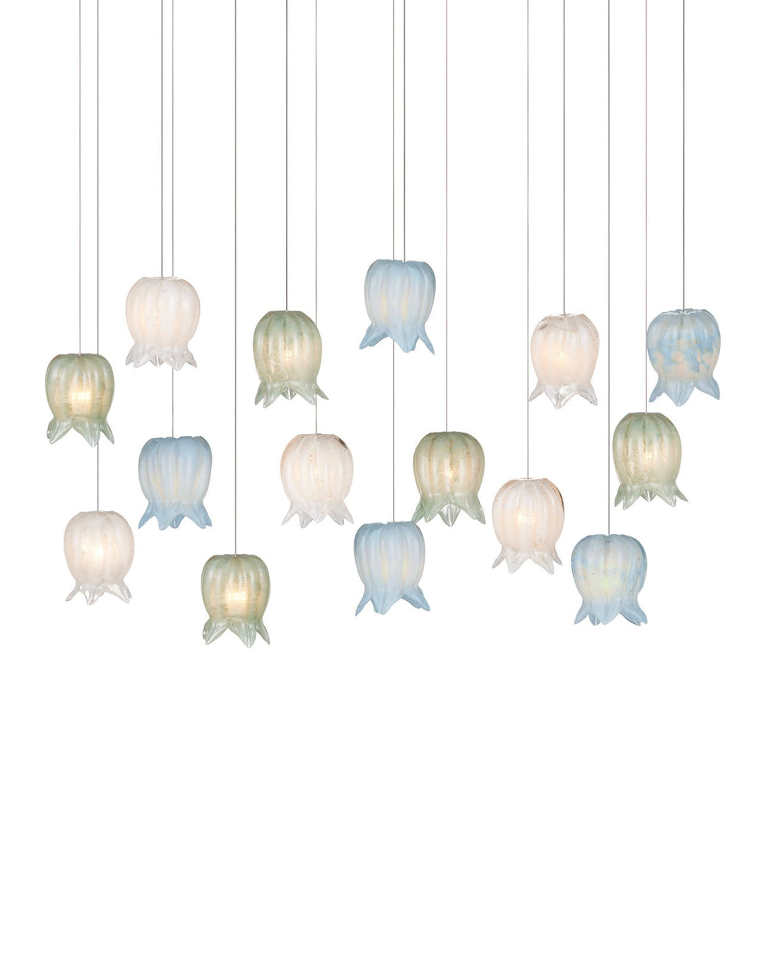 Pendants:Multi Polpo Misto 15-Light Linear Multi-Drop Pendant