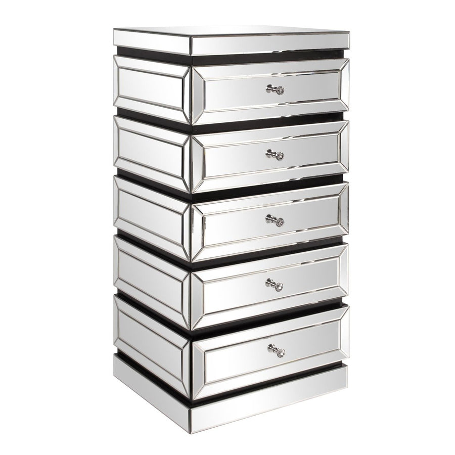 5-Tiered Mirrored Tower with Drawers-The Howard Elliott Collection-HOWARD-99063-Dressers-1-France and Son