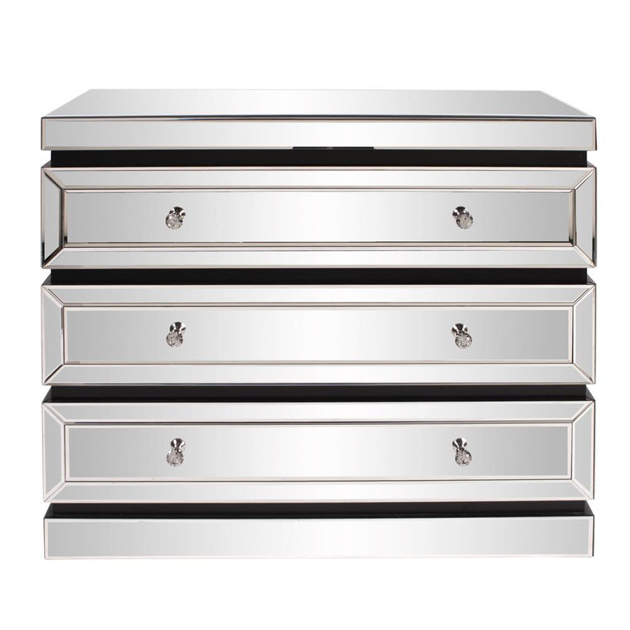 3-Tiered Mirrored Cabinet w/ Drawers-The Howard Elliott Collection-HOWARD-99064-Dressers-3-France and Son