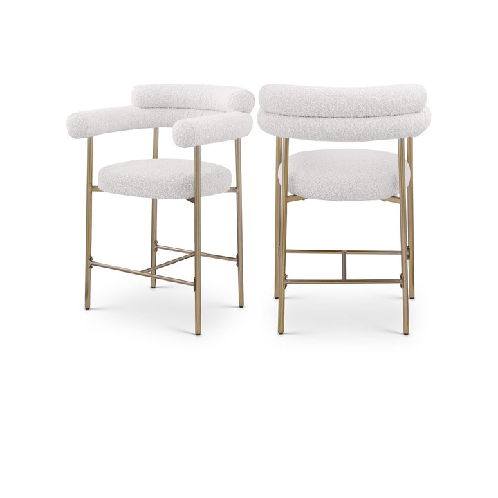 Blake Cream Boucle Fabric Upholstered Counter Stool