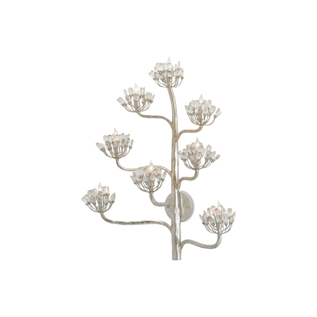 Agave Americana Silver Wall Sconce