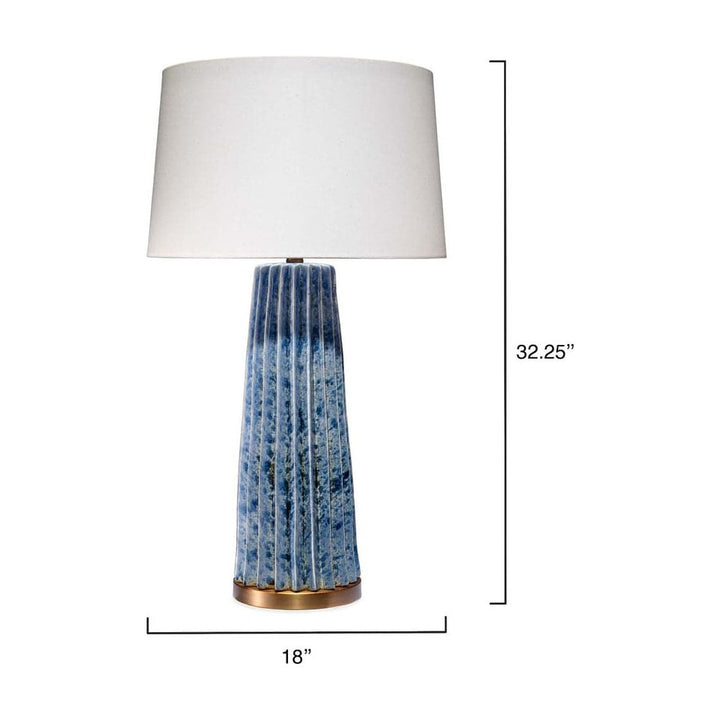 Pleated Table Lamp-Jamie Young-JAMIEYO-9PLEATEDTLBL-Table LampsBlue-7-France and Son