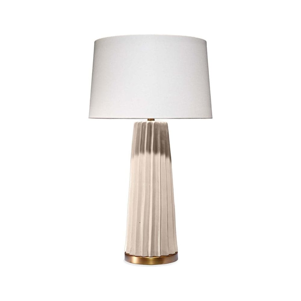 Pleated Table Lamp-Jamie Young-JAMIEYO-9PLEATEDTLCR-Table LampsCream-2-France and Son