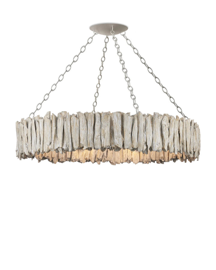Driftwood Whitewash Ring Chandelier