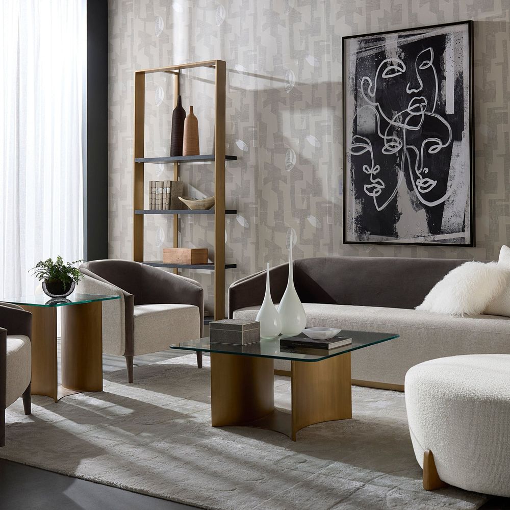 Bookcases & Etageres Dalton Bookcase - Antique Brass - Black