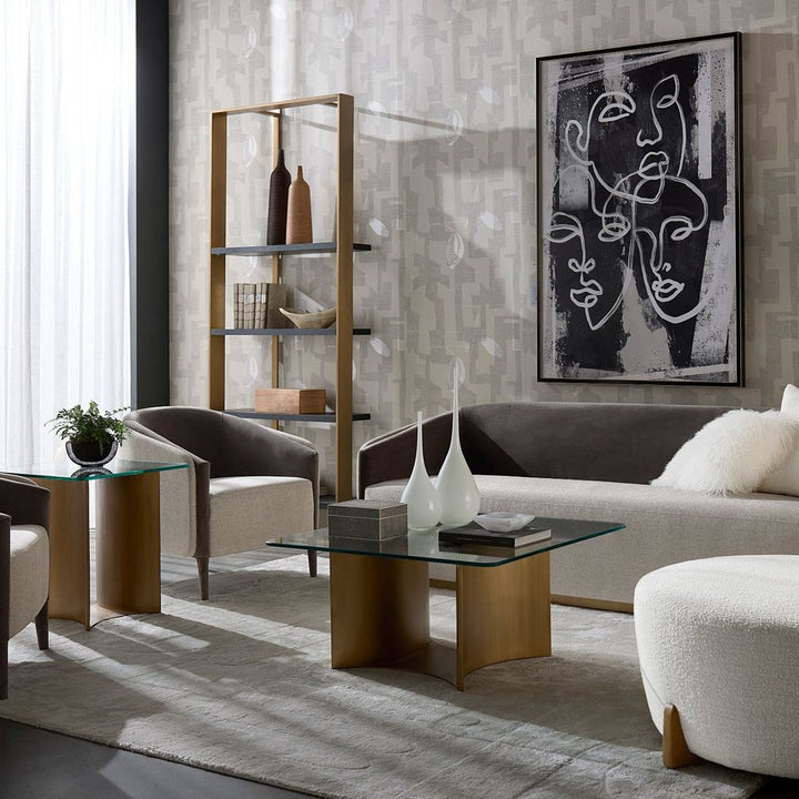 Bookcases & Etageres Dalton Bookcase - Antique Brass - Black