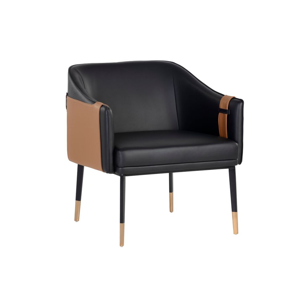 Lounge Chairs Carter Lounge Chair - Napa Black / Napa Cognac