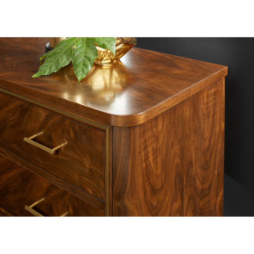 Walnut Swirl Bedside Chest