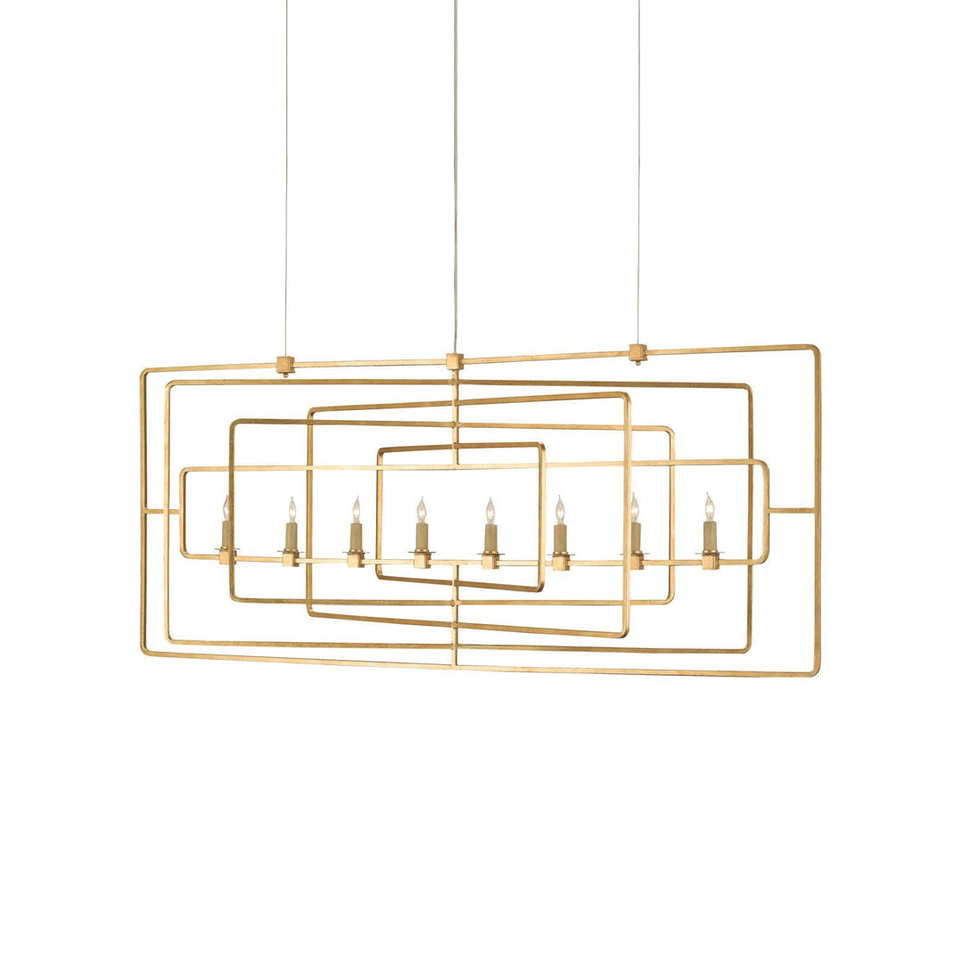 Metro Gold Rectangular Chandelier