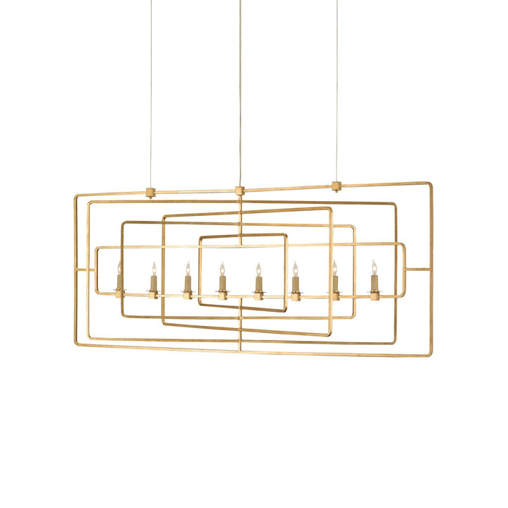 Metro Gold Rectangular Chandelier