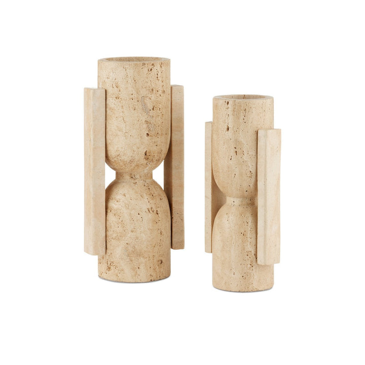 Stone Vase, Face to Face Set of 2