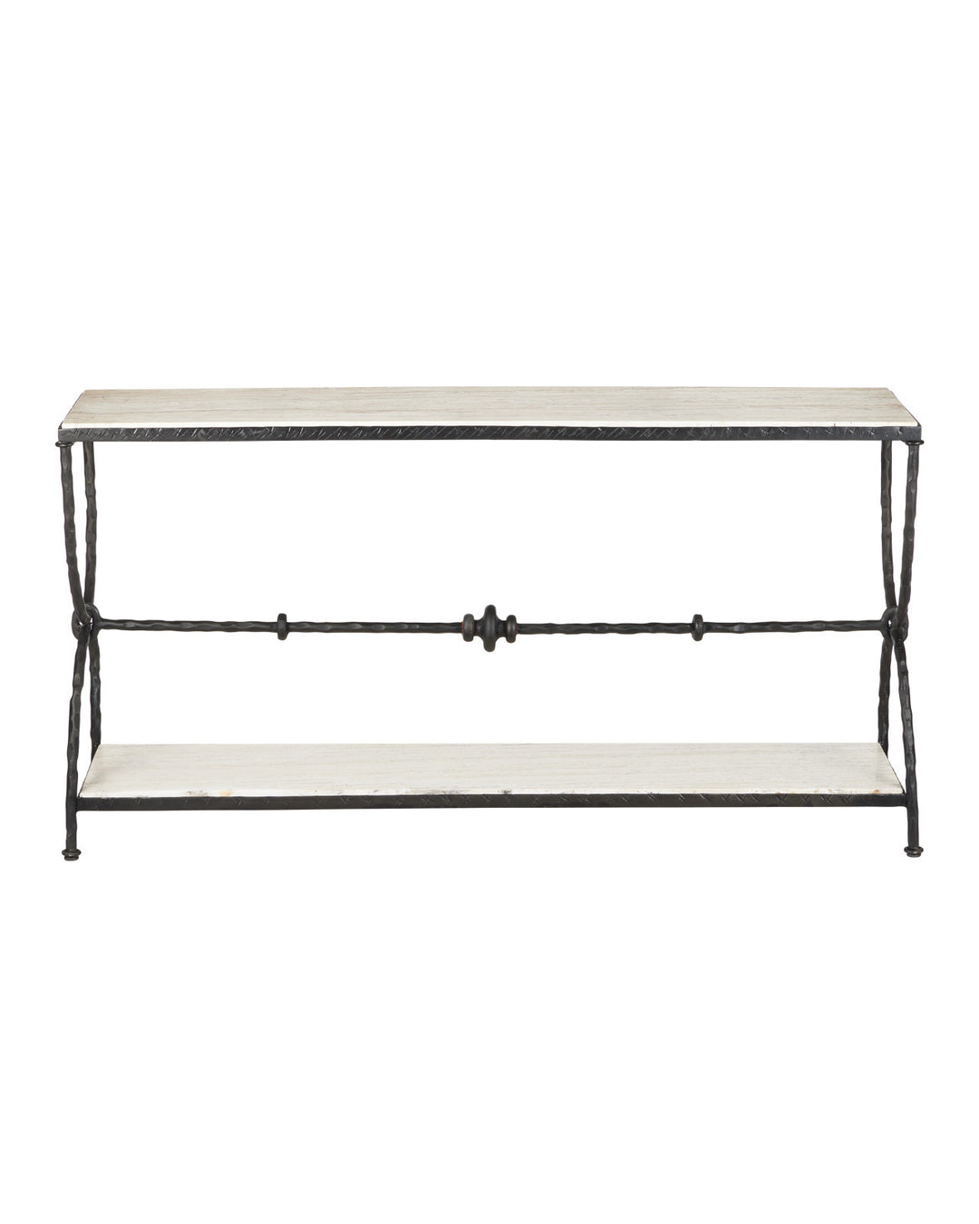 Agora White Travertine Console Table