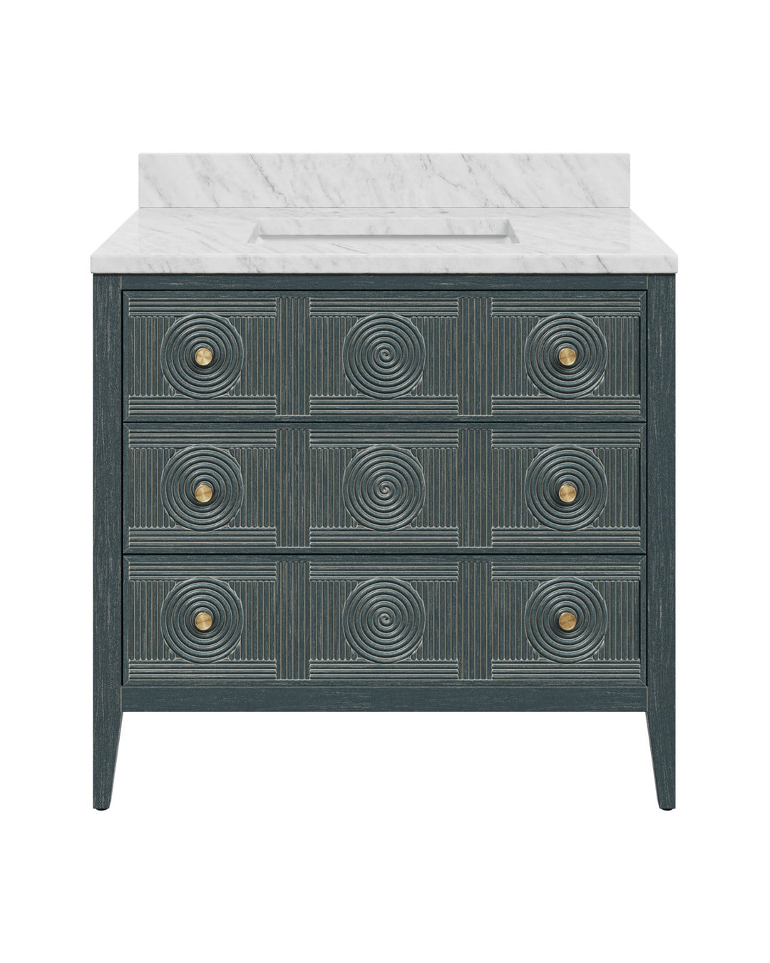 Vanities Santos 36" Vintage Navy Vanity with Rectangular Undermount Sink